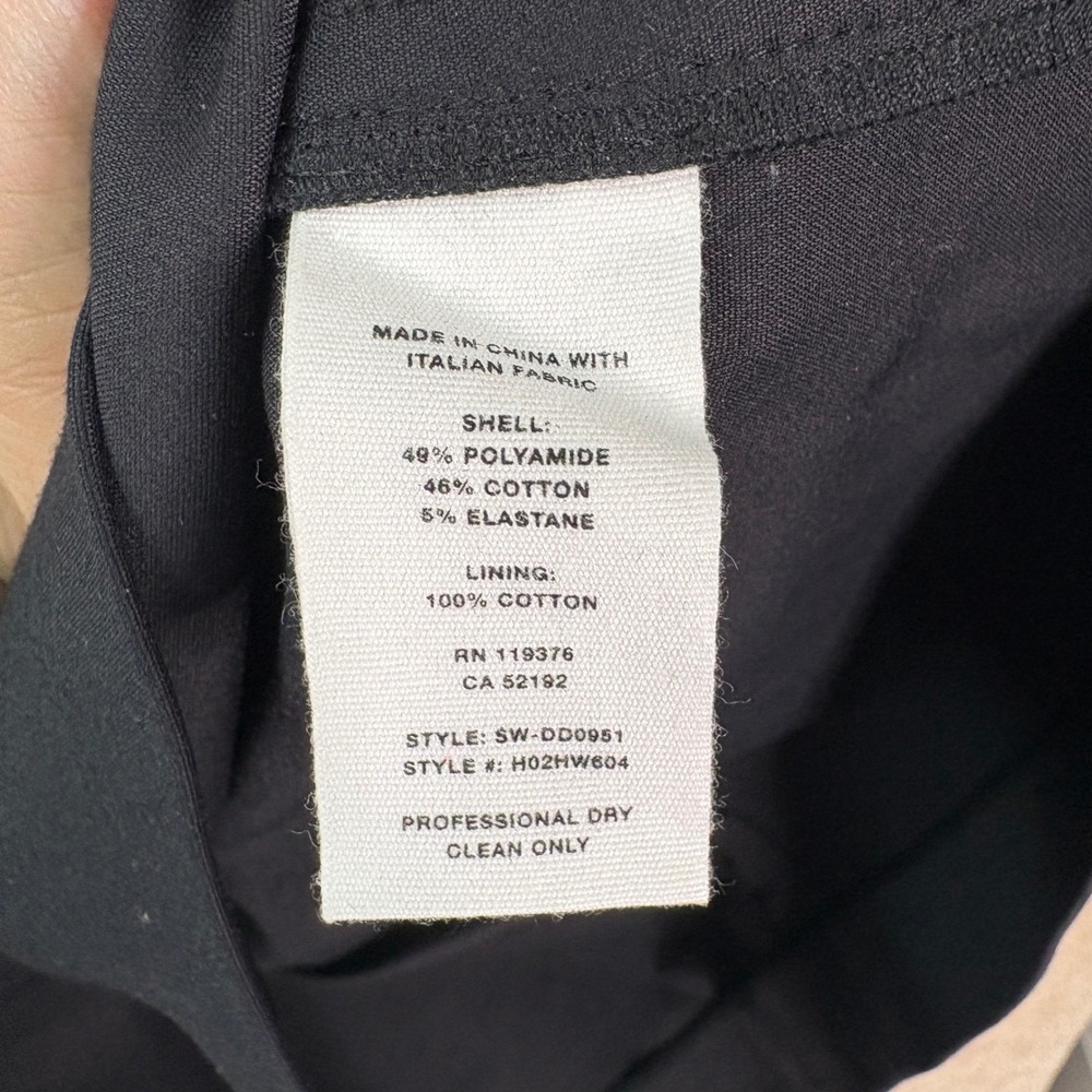 HELMUT LANG Mini Dress Womens 4 Black Pockets Minimalist Designer Chic LBD - Picture 7 of 7